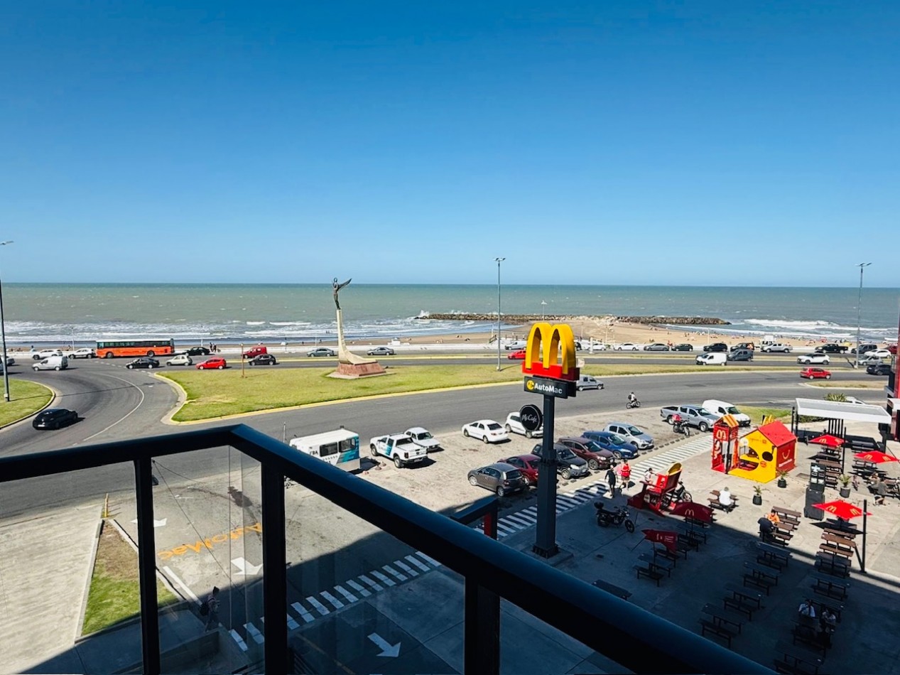 Departamento moderno dos ambientes con cochera y vista al mar