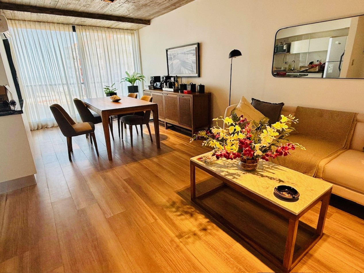 Departamento moderno dos ambientes con cochera y vista al mar