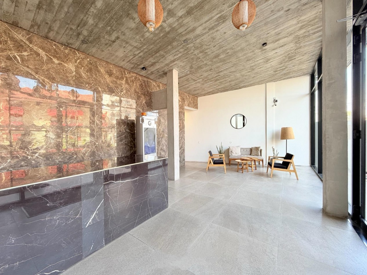 Departamento moderno dos ambientes con cochera y vista al mar